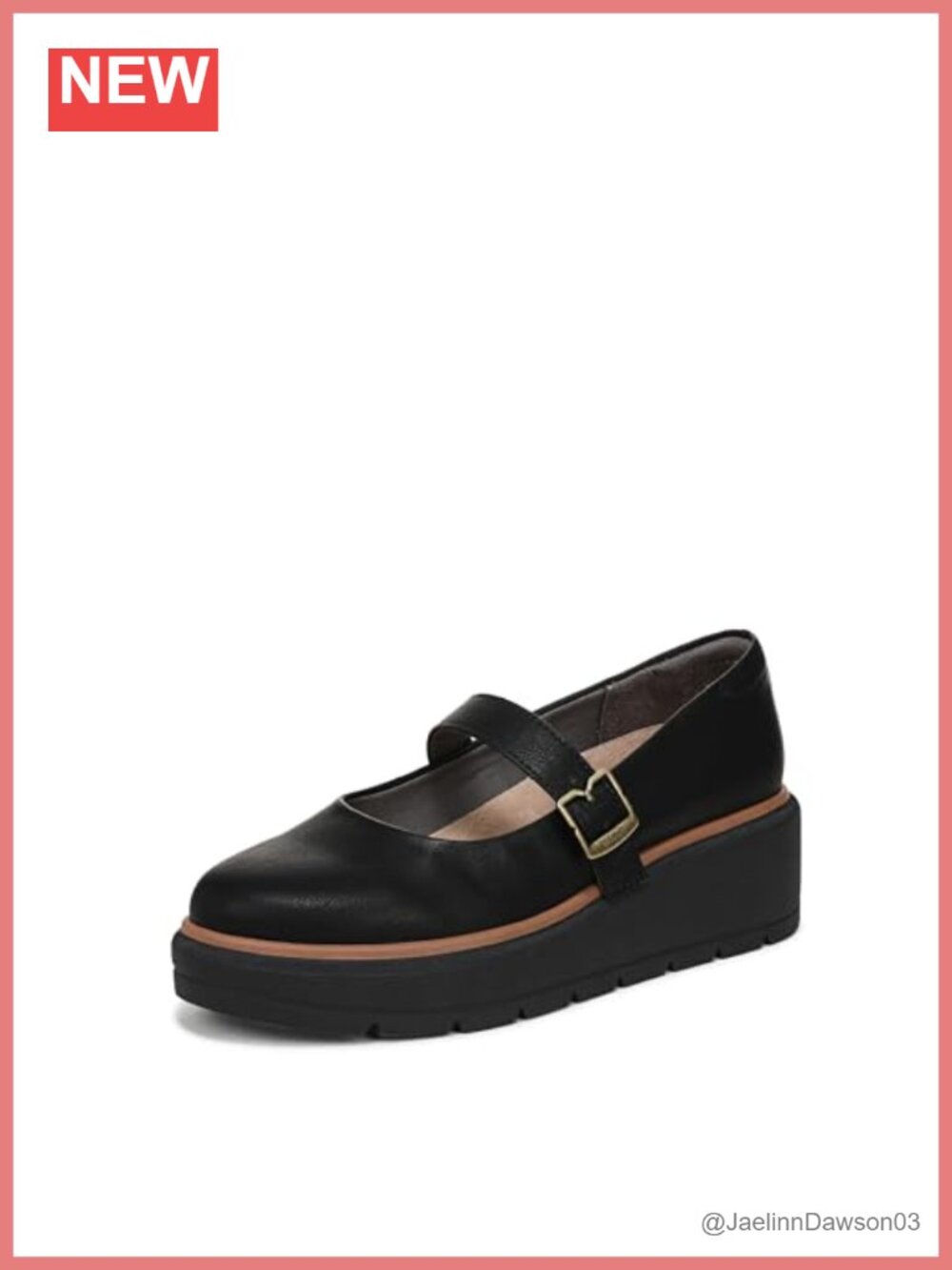 Faux Leather Mary Jane Loafers with Wedge Heel and Anti-Odor Insole